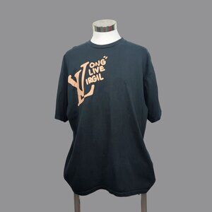 Red Letters Long Live Virgil Shirt XXL Black Short Sleeve